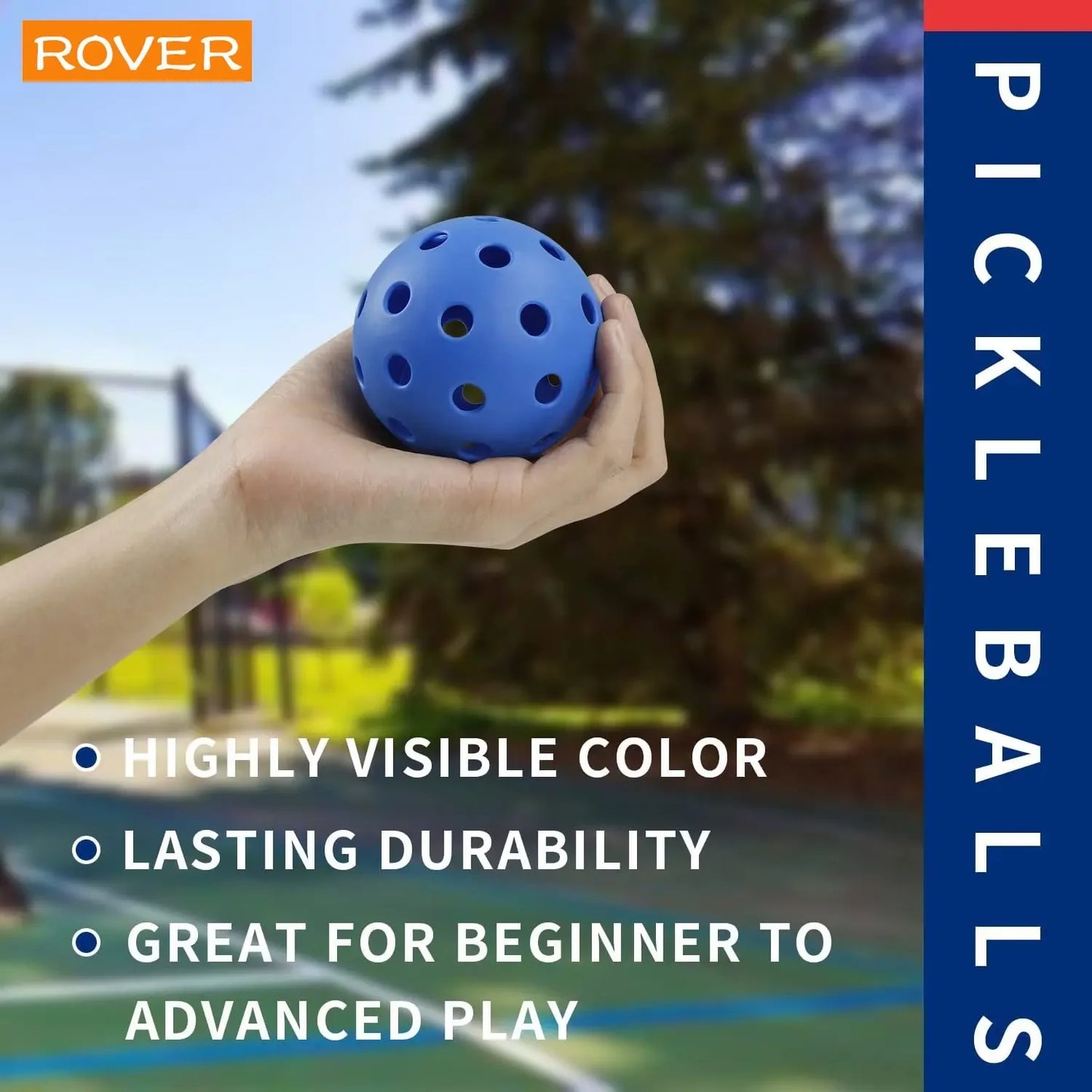 74MM Durable Outdoor Pickleballs - 40 Holes, 26g, Competition-Grade (6/12/24 Pack)