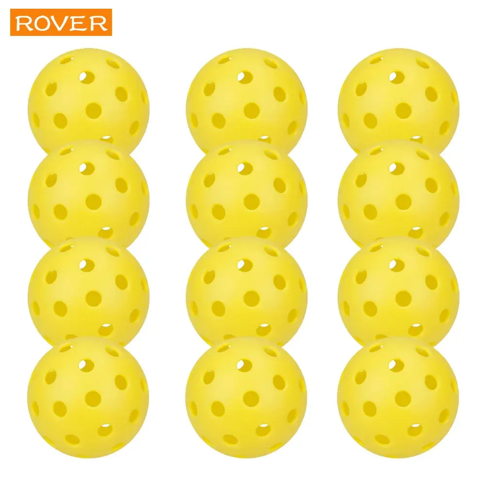 74MM Durable Outdoor Pickleballs - 40 Holes, 26g, Competition-Grade (6/12/24 Pack)